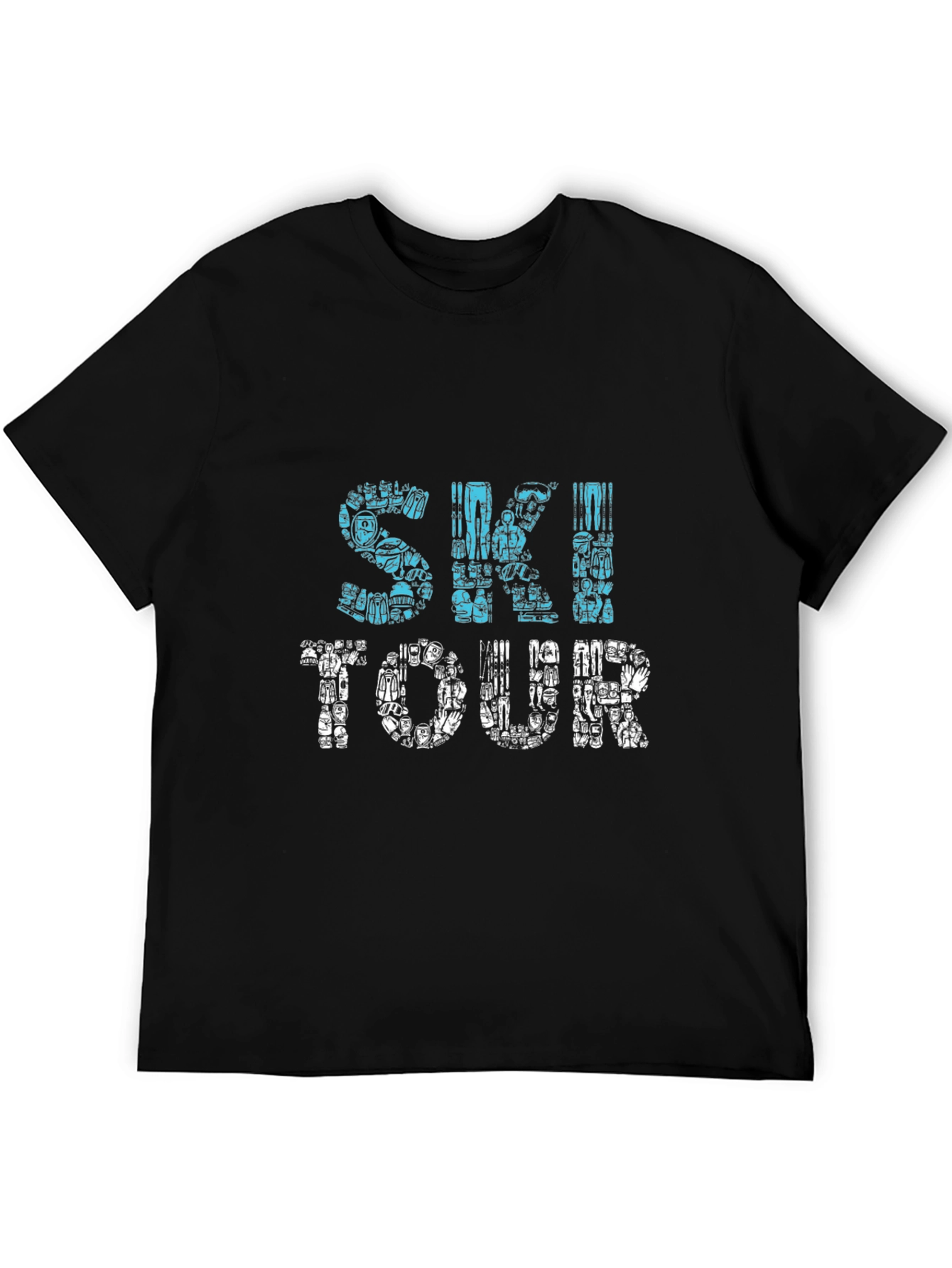 Ski Tour Graphic T-Shirt - Black