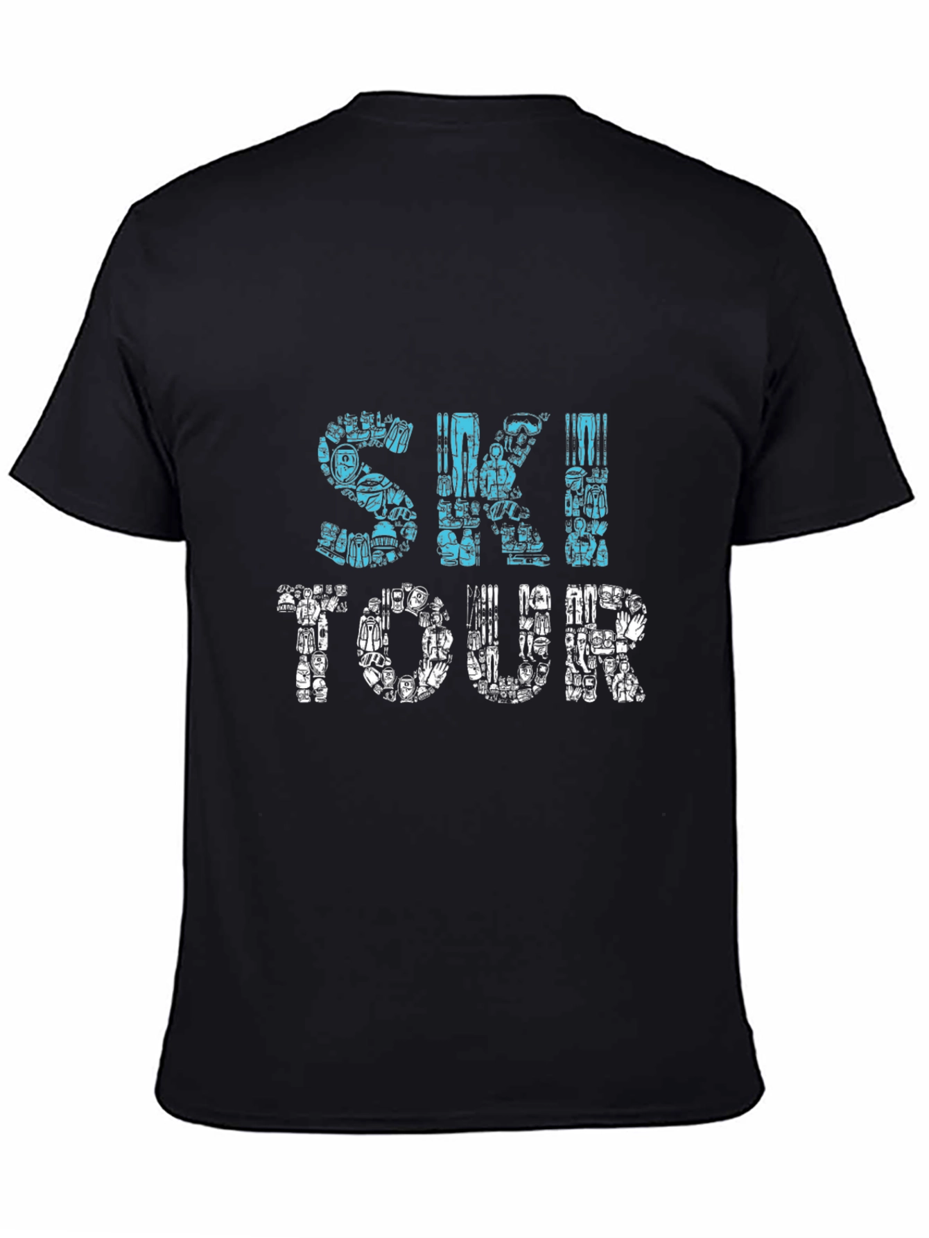 Ski Tour Graphic T-Shirt - Black