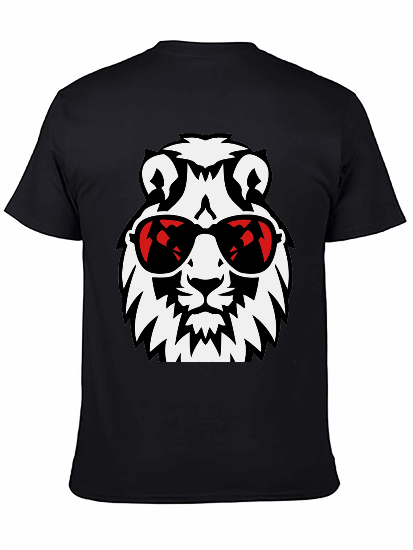Cool Lion Graphic Tee - Stylish Black T-Shirt