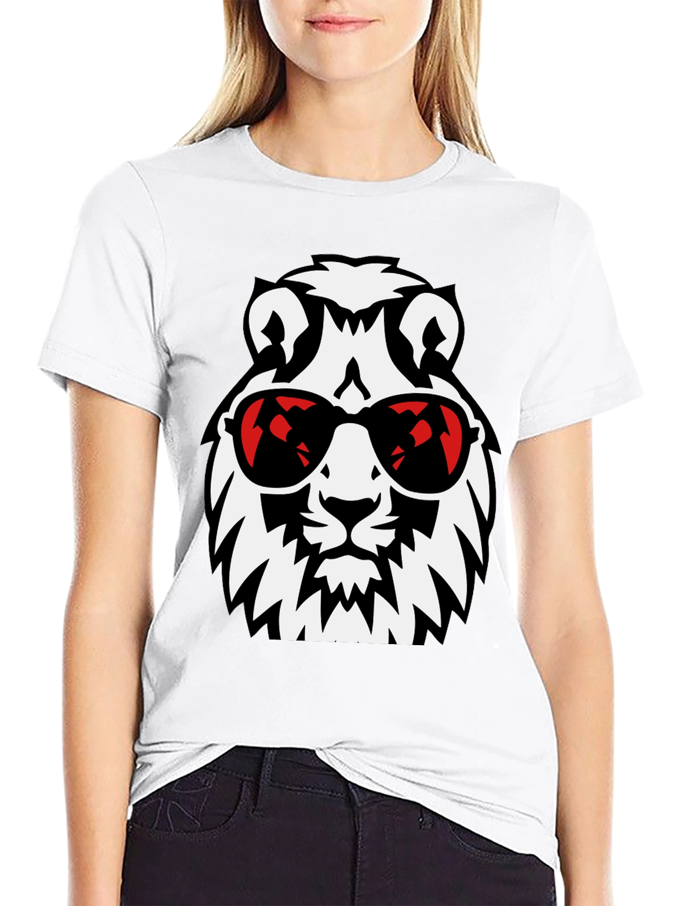 Cool Lion Graphic Tee - Stylish Black T-Shirt