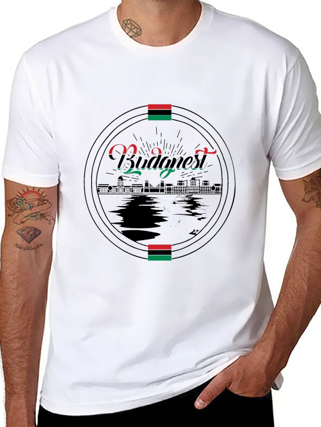 Budapest Graphic Tee - Black Crew Neck T-Shirt