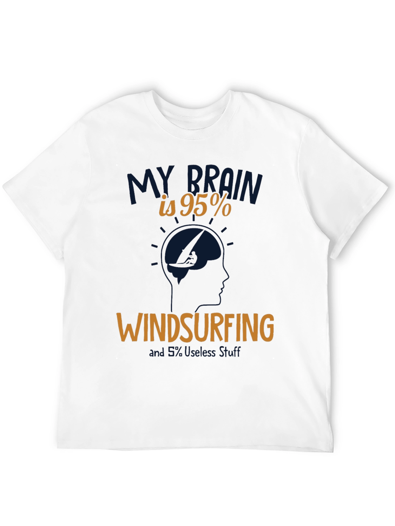 Windsurfing Brain T-Shirt - Novelty Graphic Tee