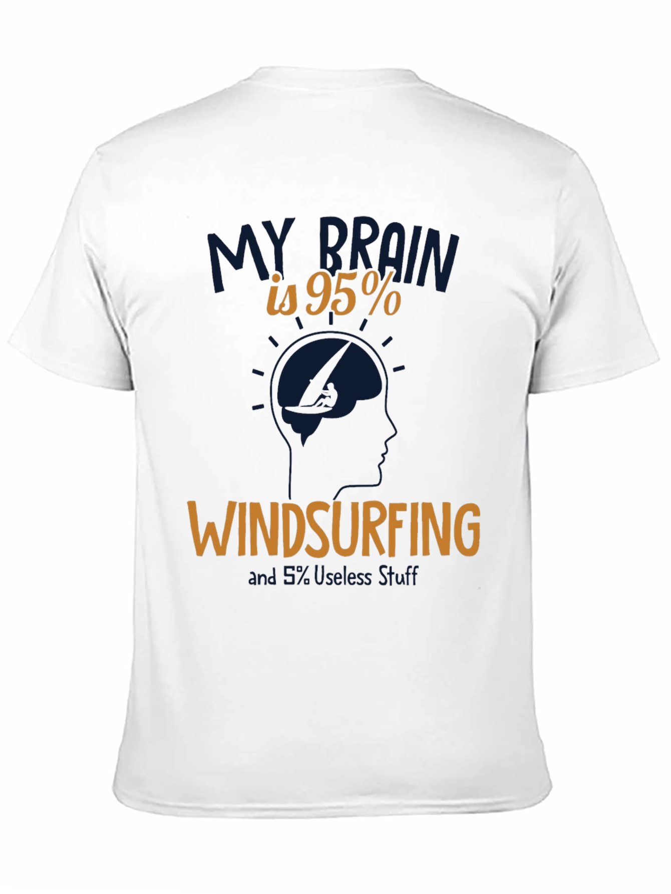 Windsurfing Brain T-Shirt - Novelty Graphic Tee