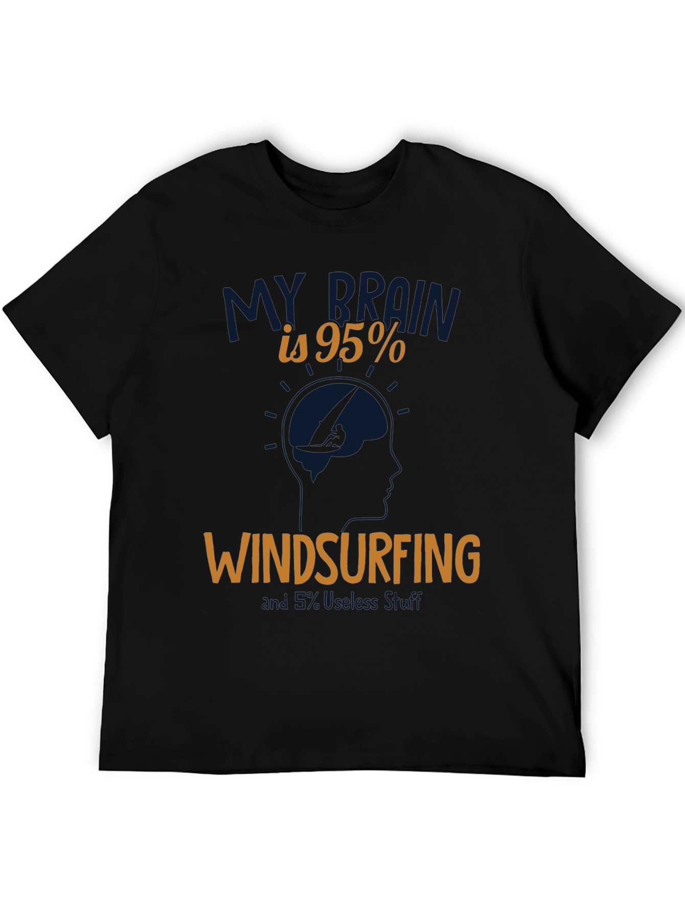 Windsurfing Brain T-Shirt - Novelty Graphic Tee
