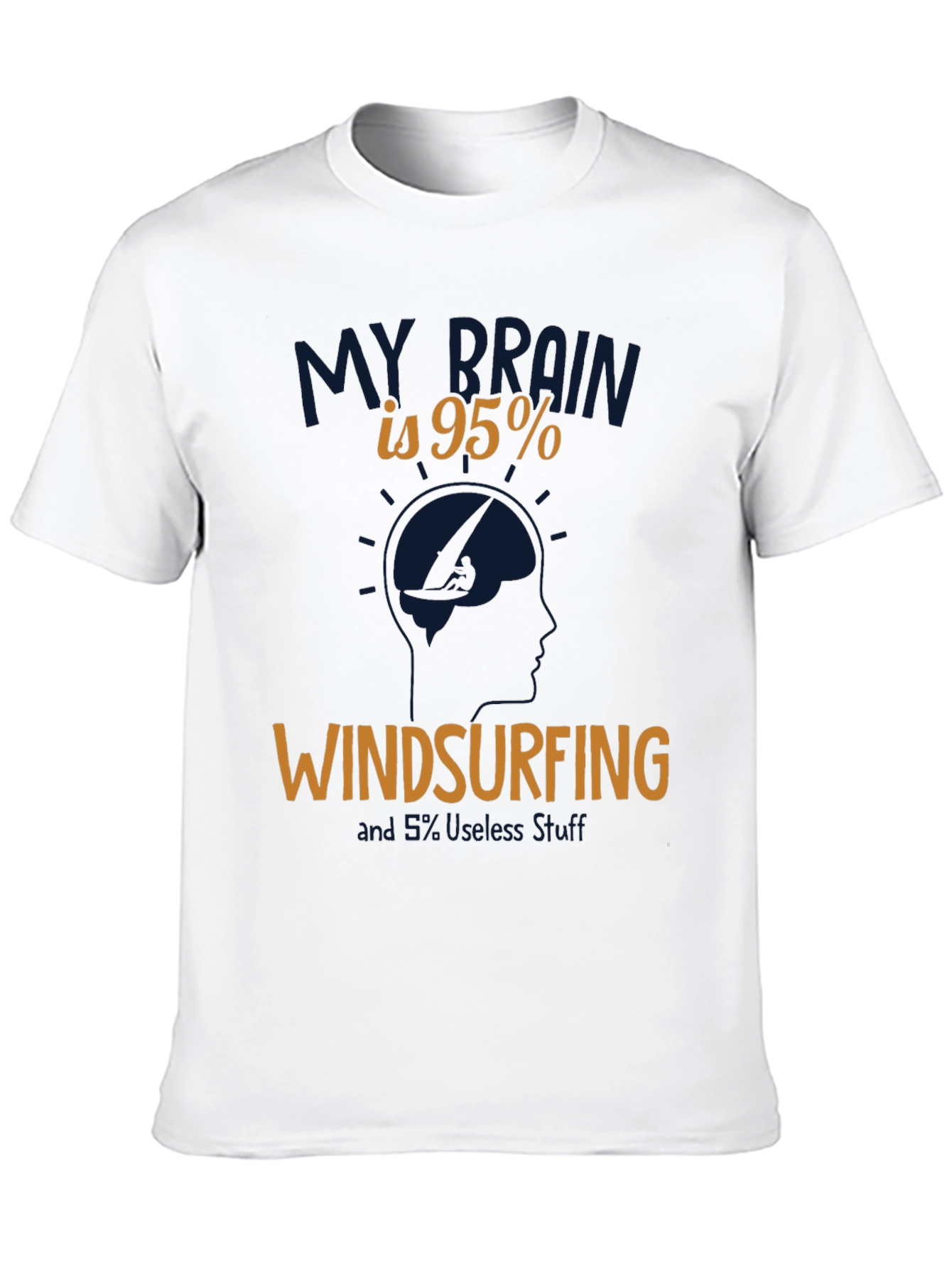 Windsurfing Brain T-Shirt - Novelty Graphic Tee