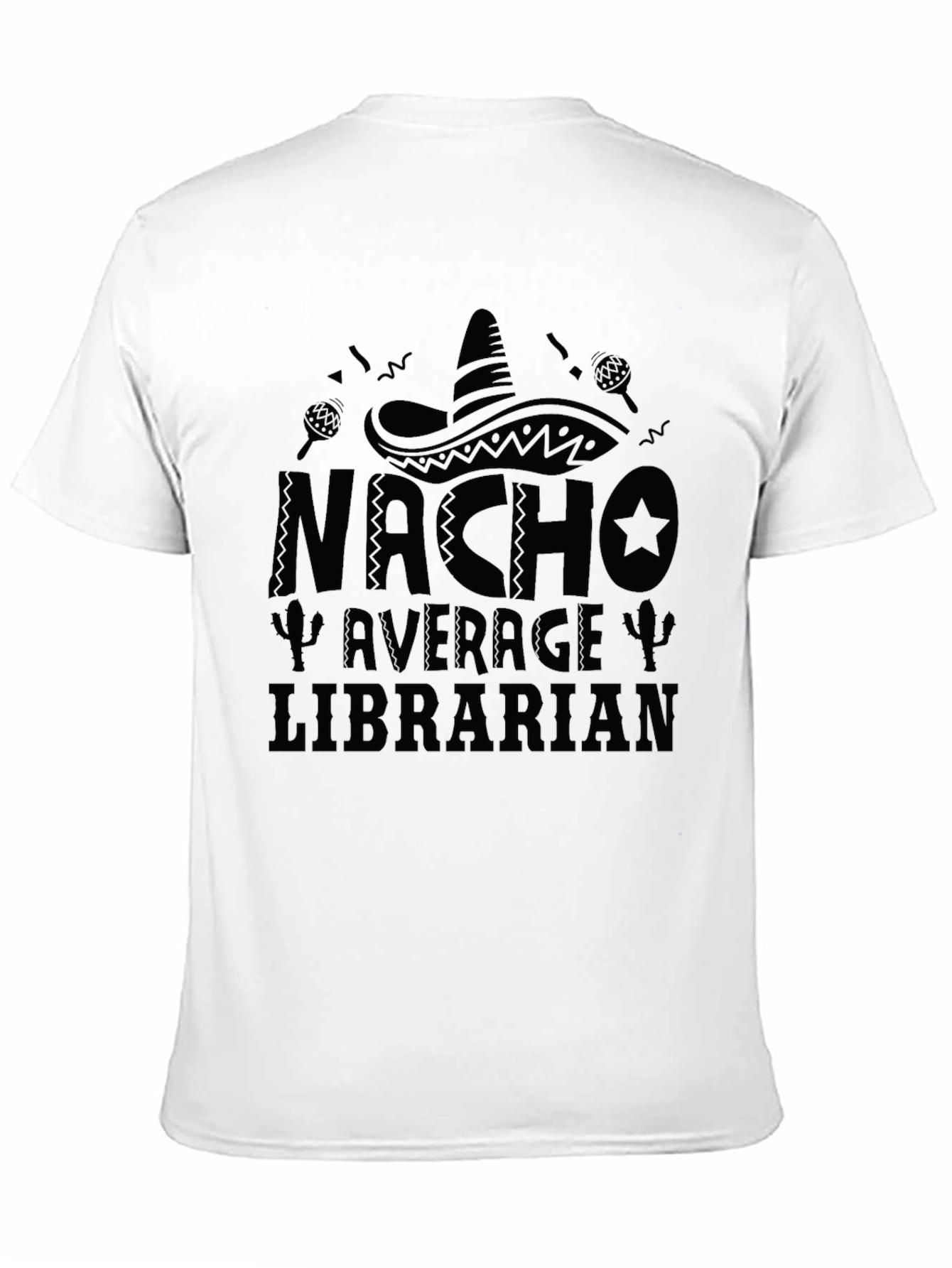 Nacho Average Librarian Black T-Shirt