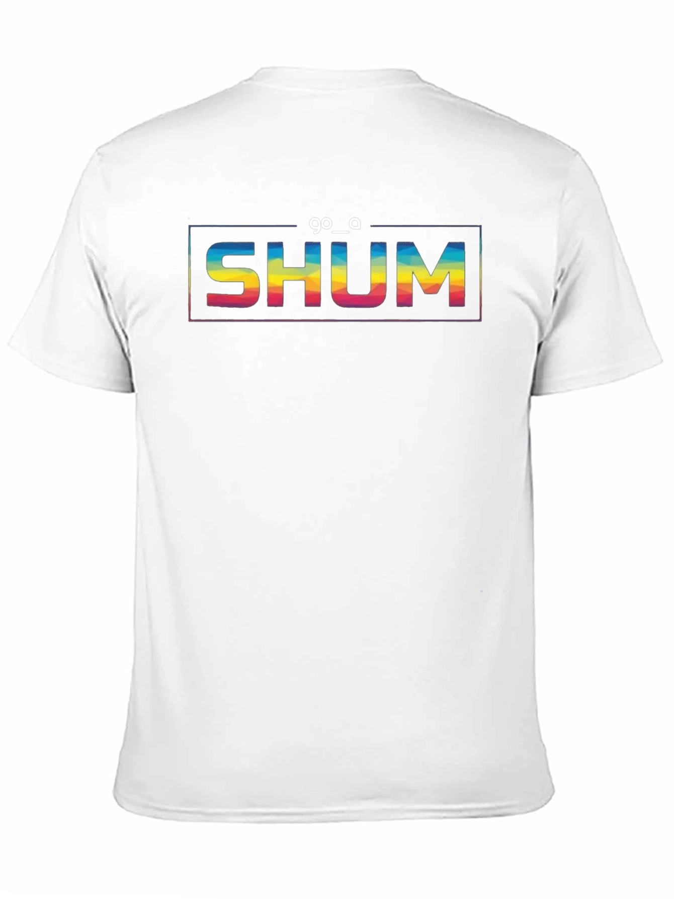 Go_A SHUM Rainbow Graphic Black T-Shirt