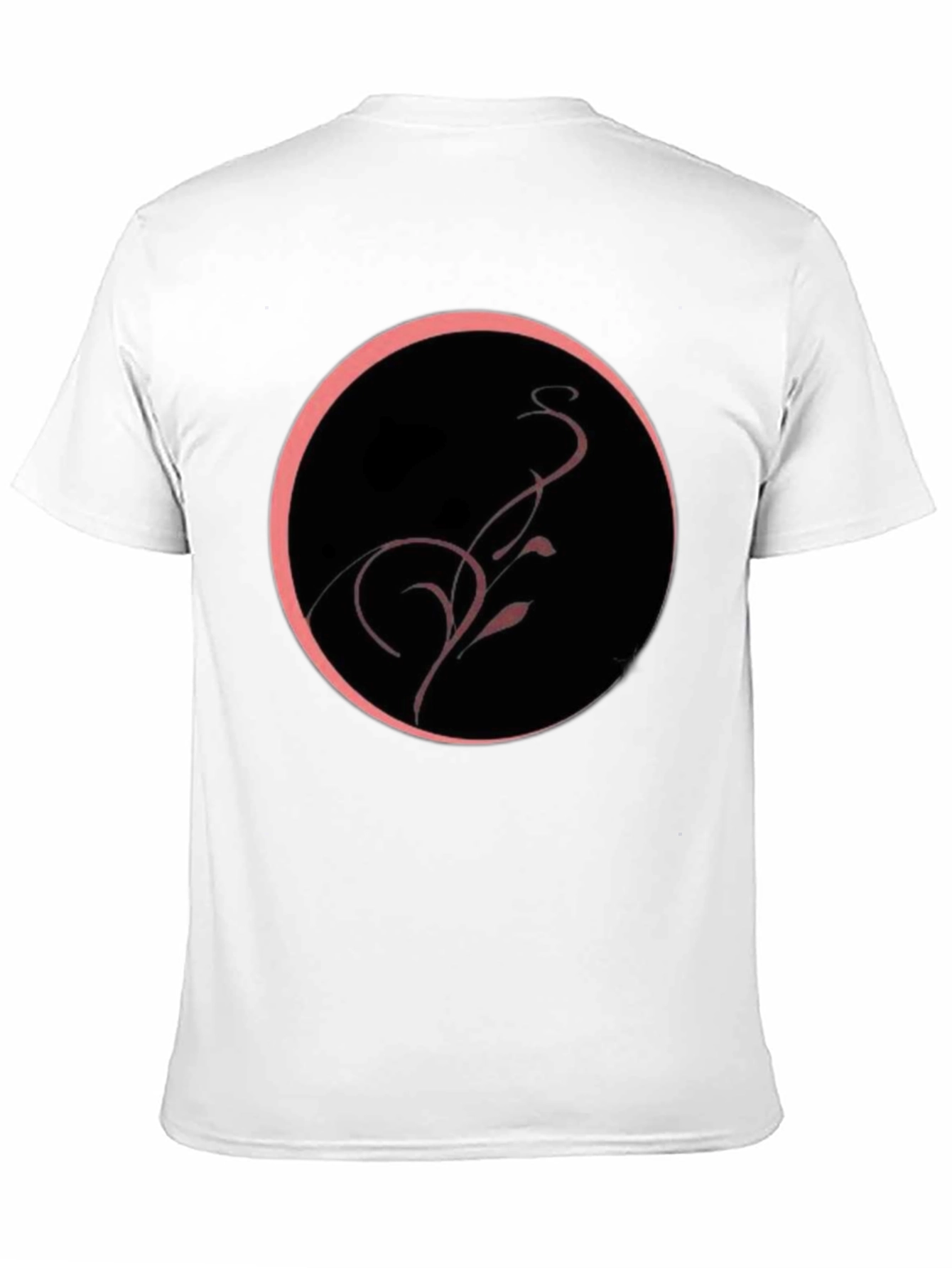 Black Tee with Abstract Circle Design