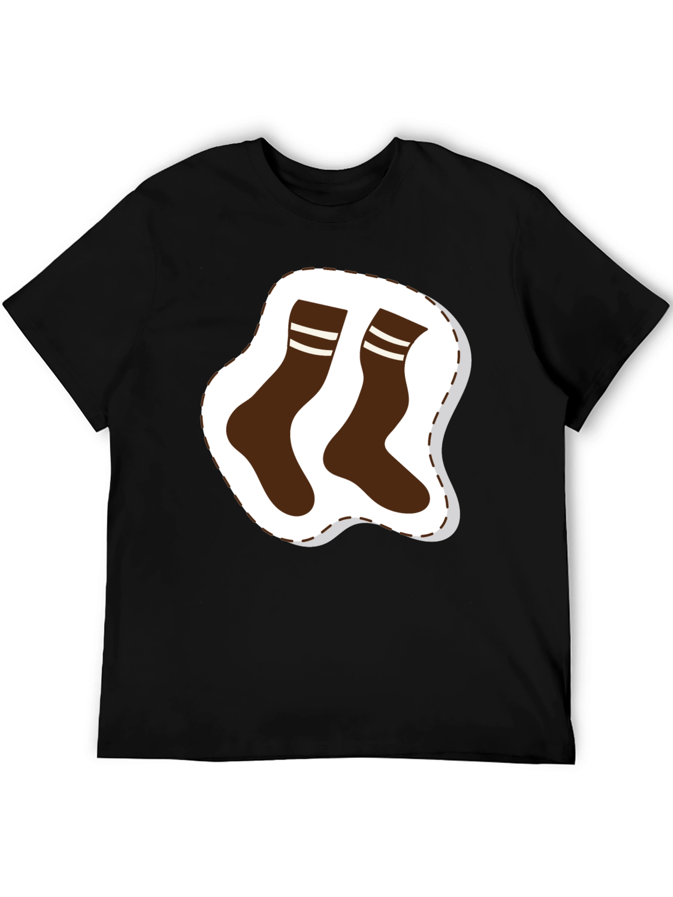 Funny Socks Graphic Tee - Mens Black T-Shirt