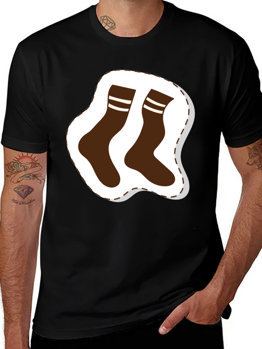 Funny Socks Graphic Tee - Mens Black T-Shirt
