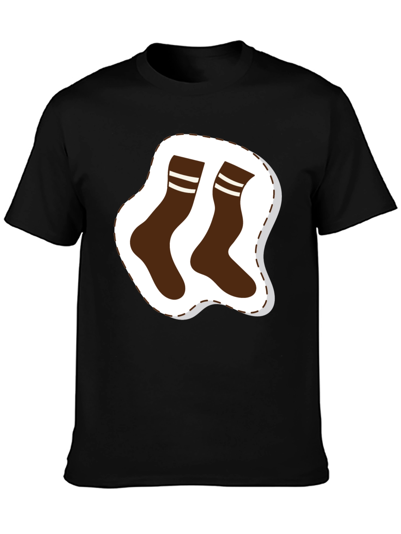 Funny Socks Graphic Tee - Mens Black T-Shirt
