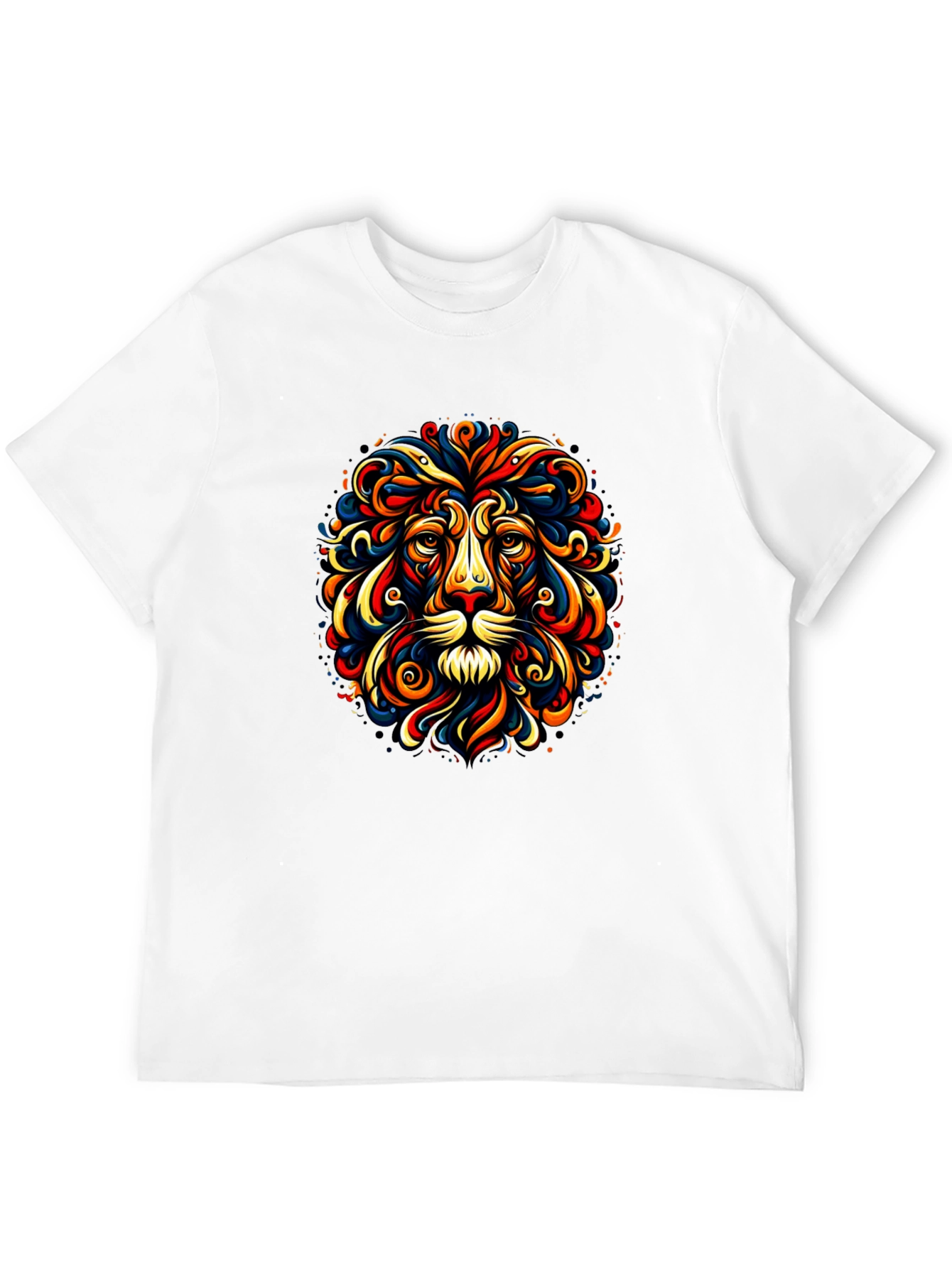 Lion Art Black T-Shirt - Vivid Graphic Tee