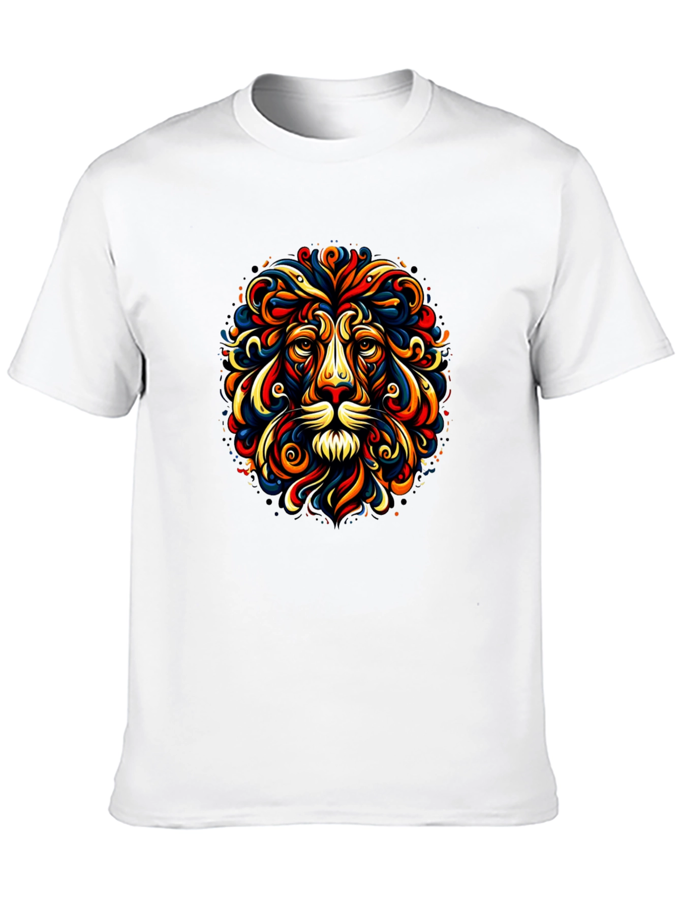 Lion Art Black T-Shirt - Vivid Graphic Tee