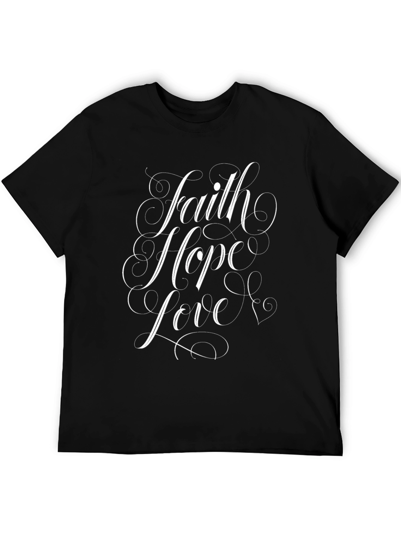 Faith Hope Love Graphic Tee - Black