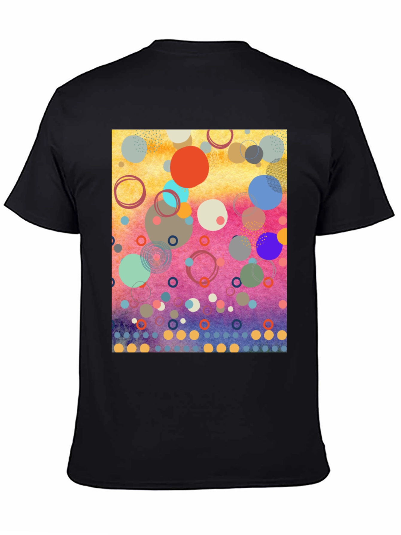 Abstract Circles Graphic Tee - Modern Art Shirt