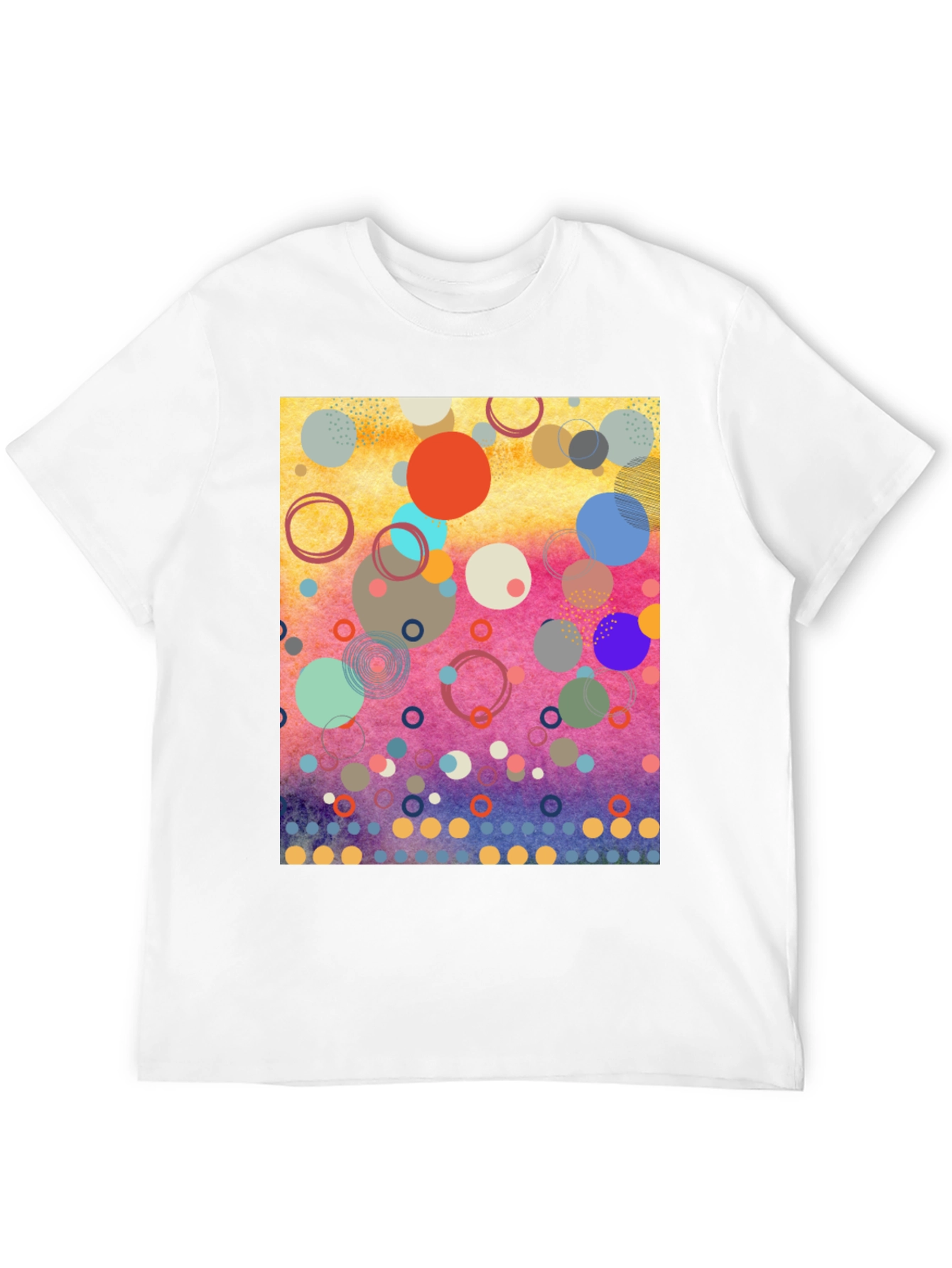 Abstract Circles Graphic Tee - Modern Art Shirt
