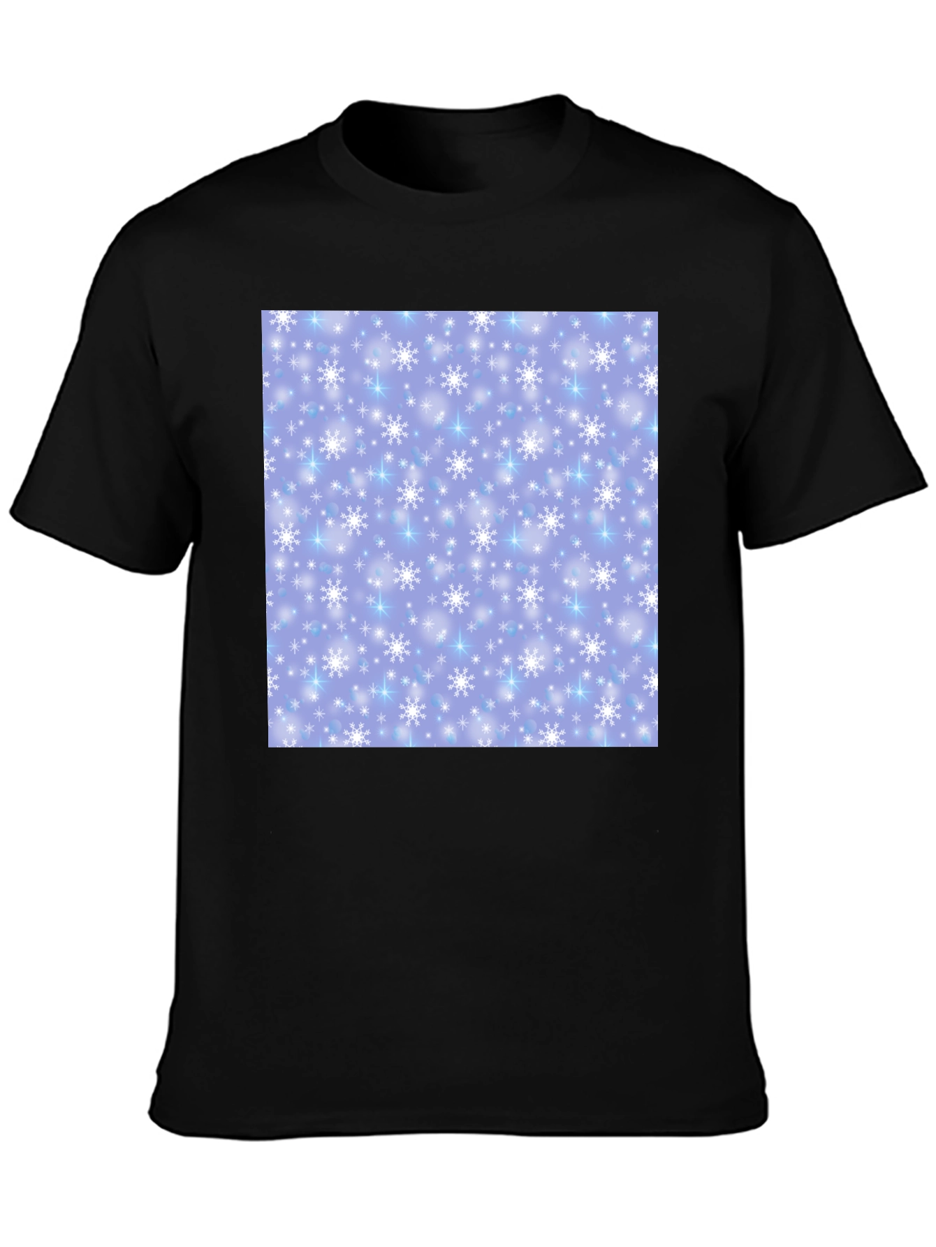 Snowflake Pattern T-Shirt - Winter Holiday Apparel