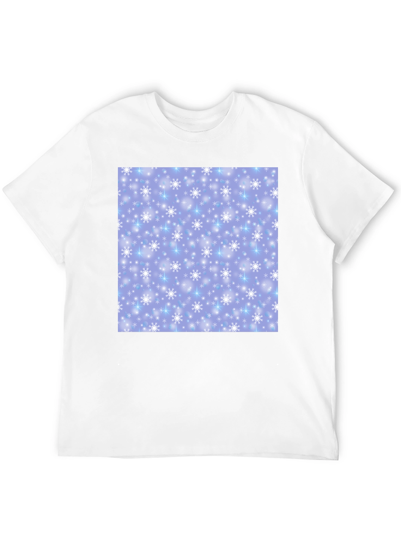 Snowflake Pattern T-Shirt - Winter Holiday Apparel