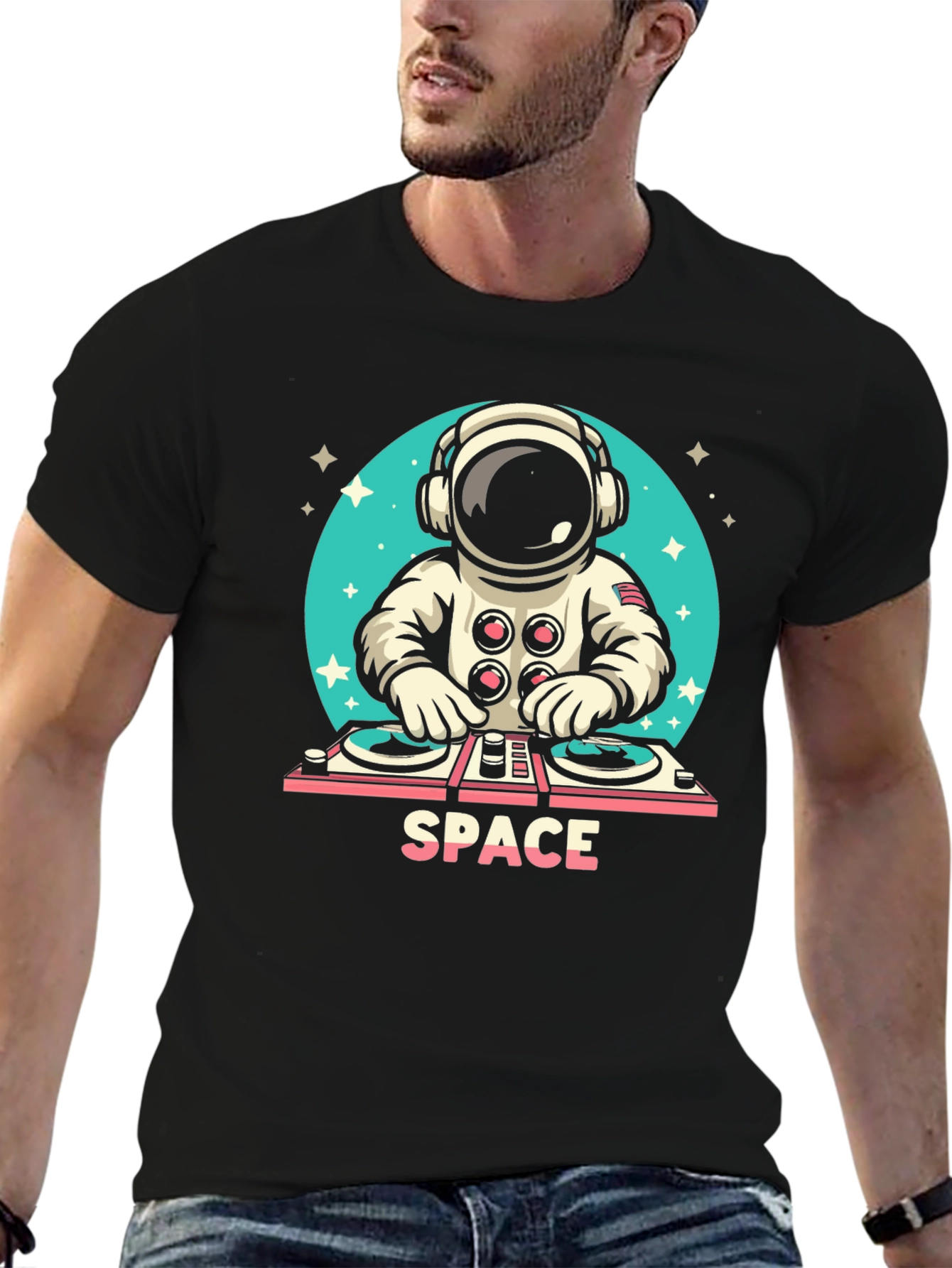 DJ Astronaut Black T-Shirt