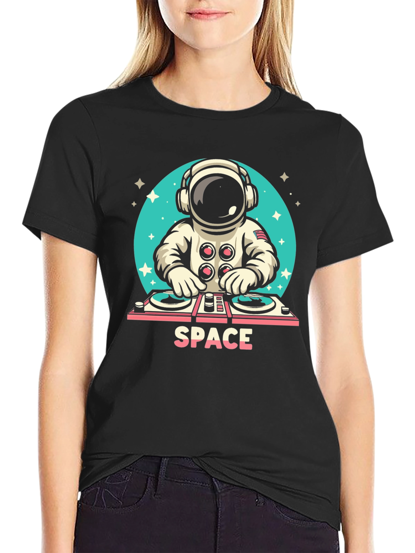 DJ Astronaut Black T-Shirt