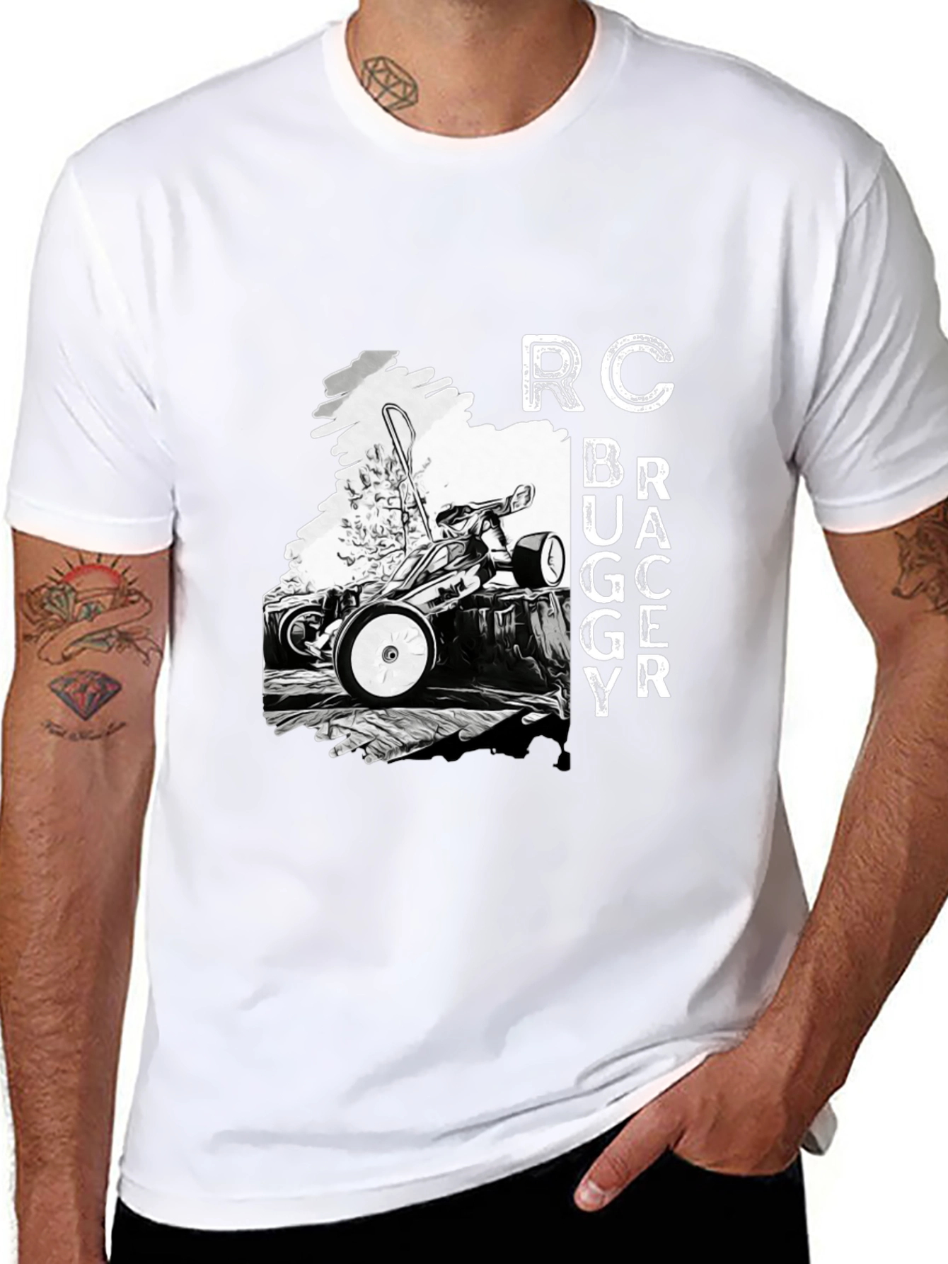 RC Buggy Racer Black T-Shirt for Men