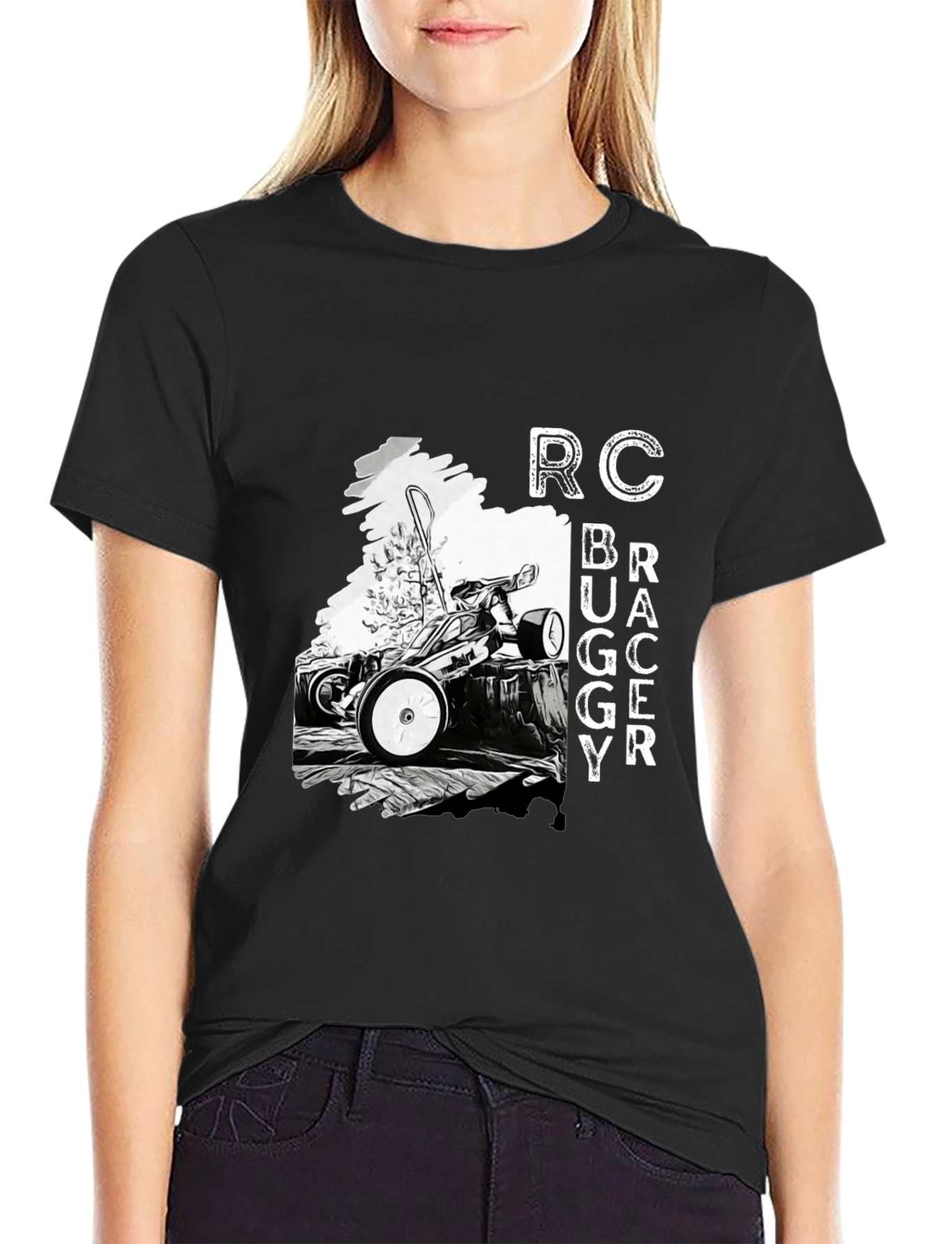 RC Buggy Racer Black T-Shirt for Men