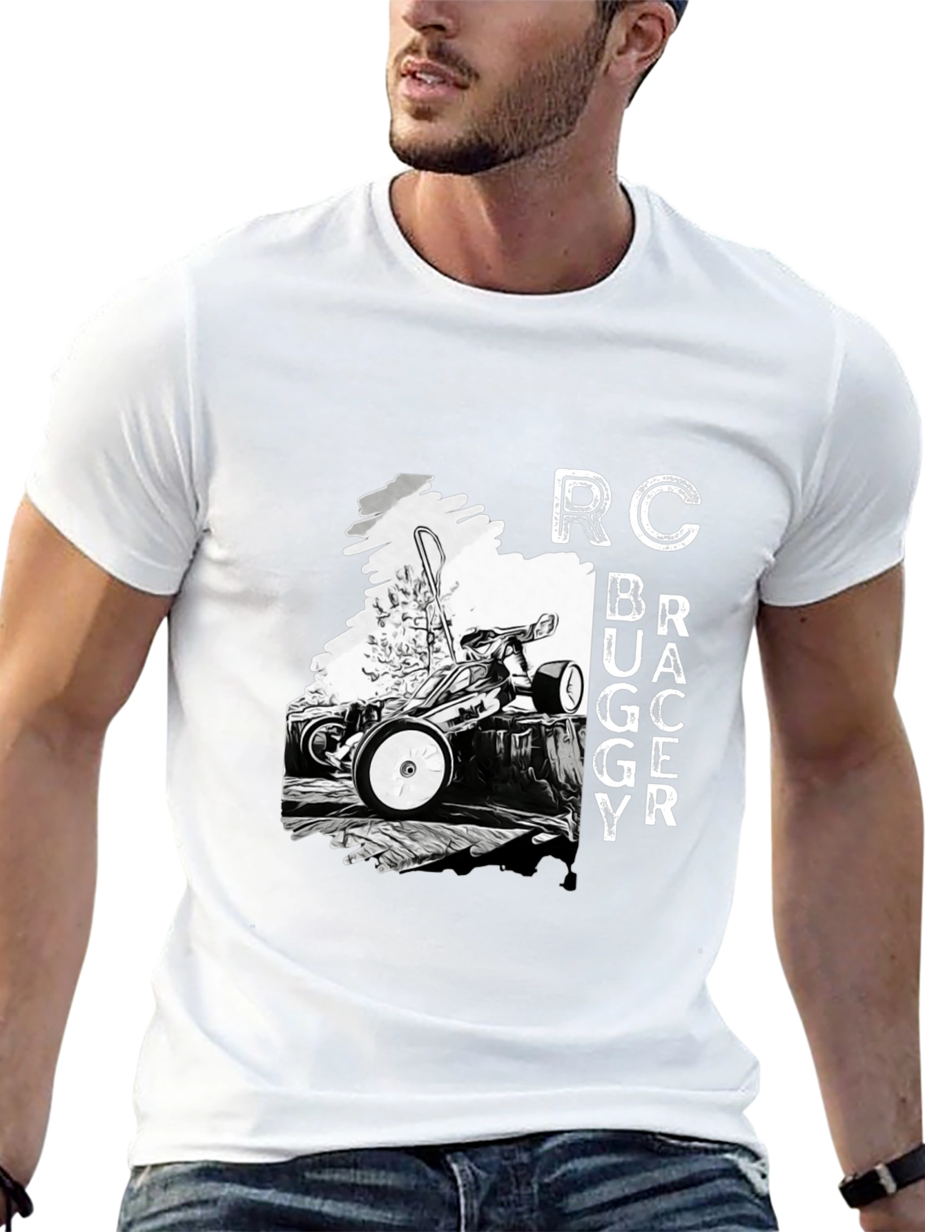 RC Buggy Racer Black T-Shirt for Men