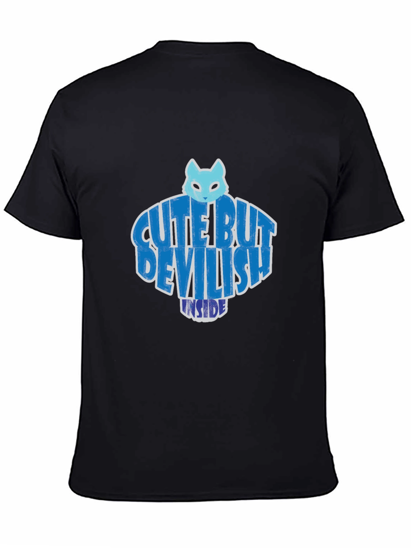 Cute But Devilish Inside Graphic Tee - Black