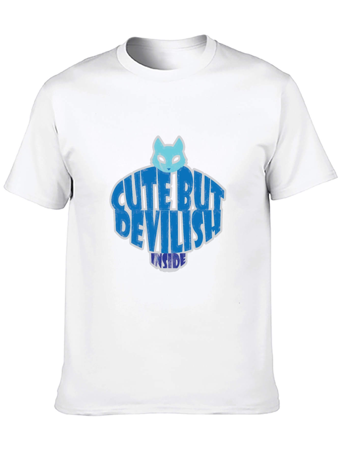 Cute But Devilish Inside Graphic Tee - Black