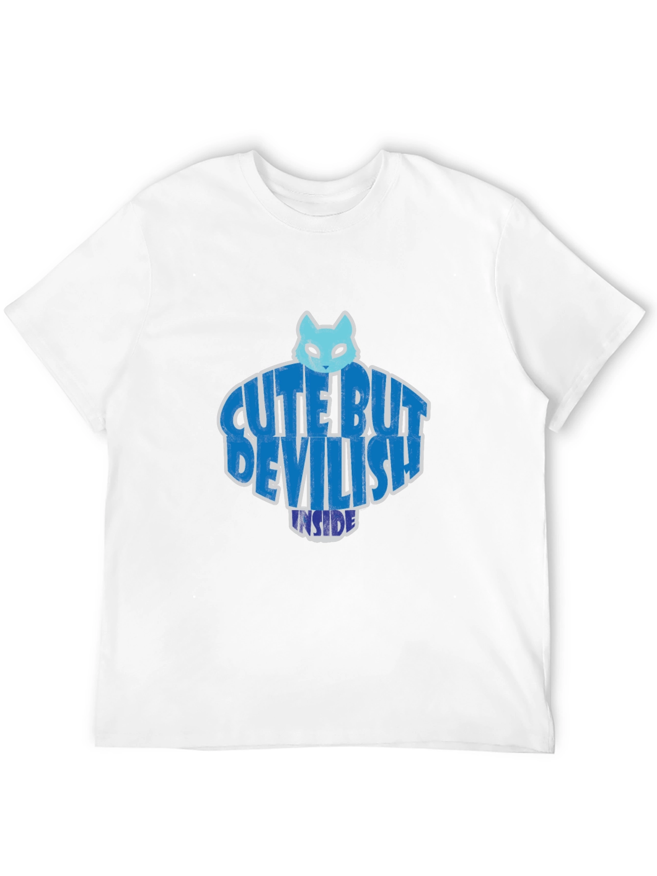 Cute But Devilish Inside Graphic Tee - Black