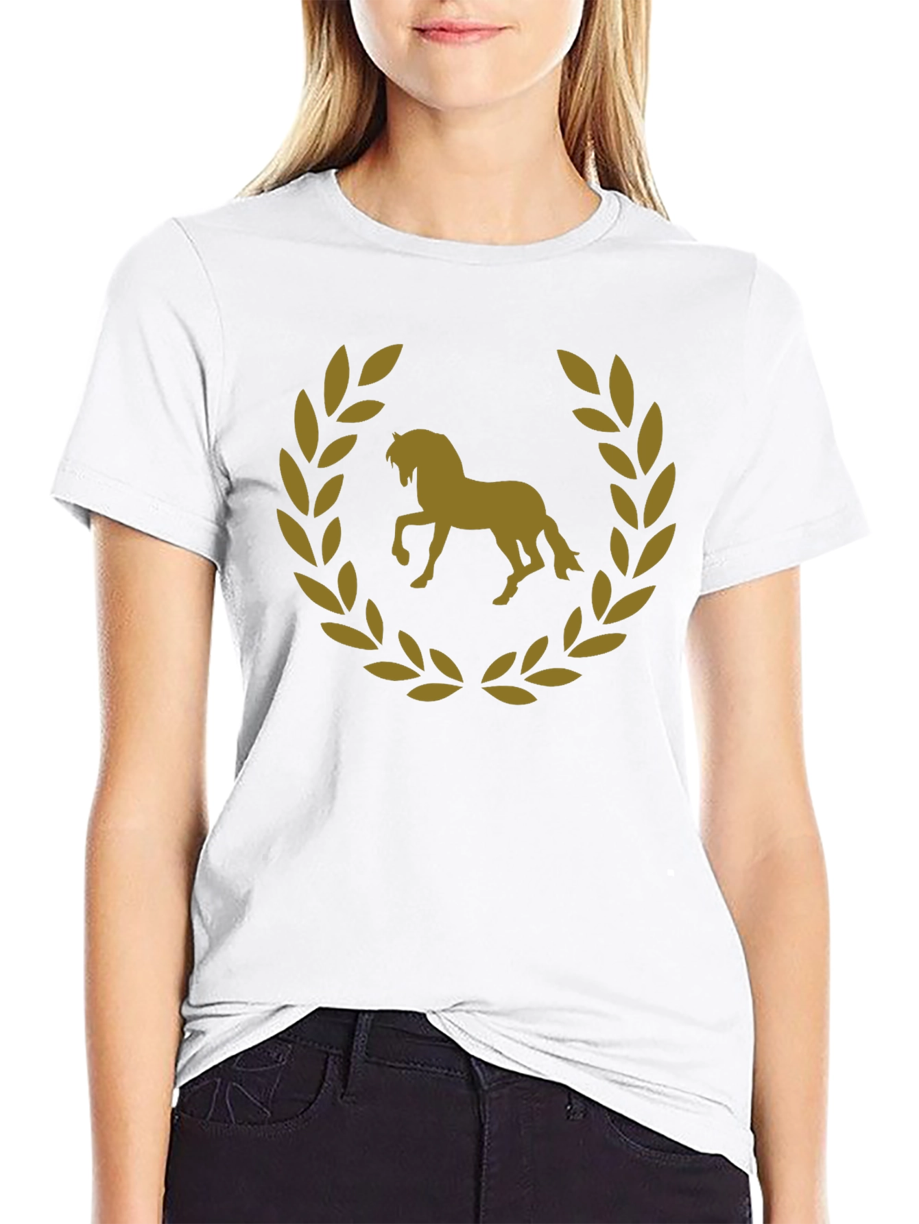 Horse Laurel Wreath Graphic Tee