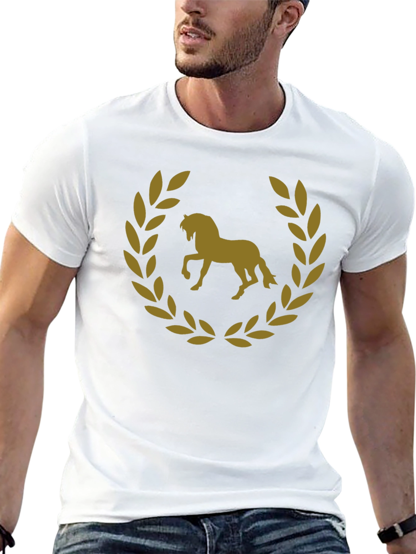 Horse Laurel Wreath Graphic Tee