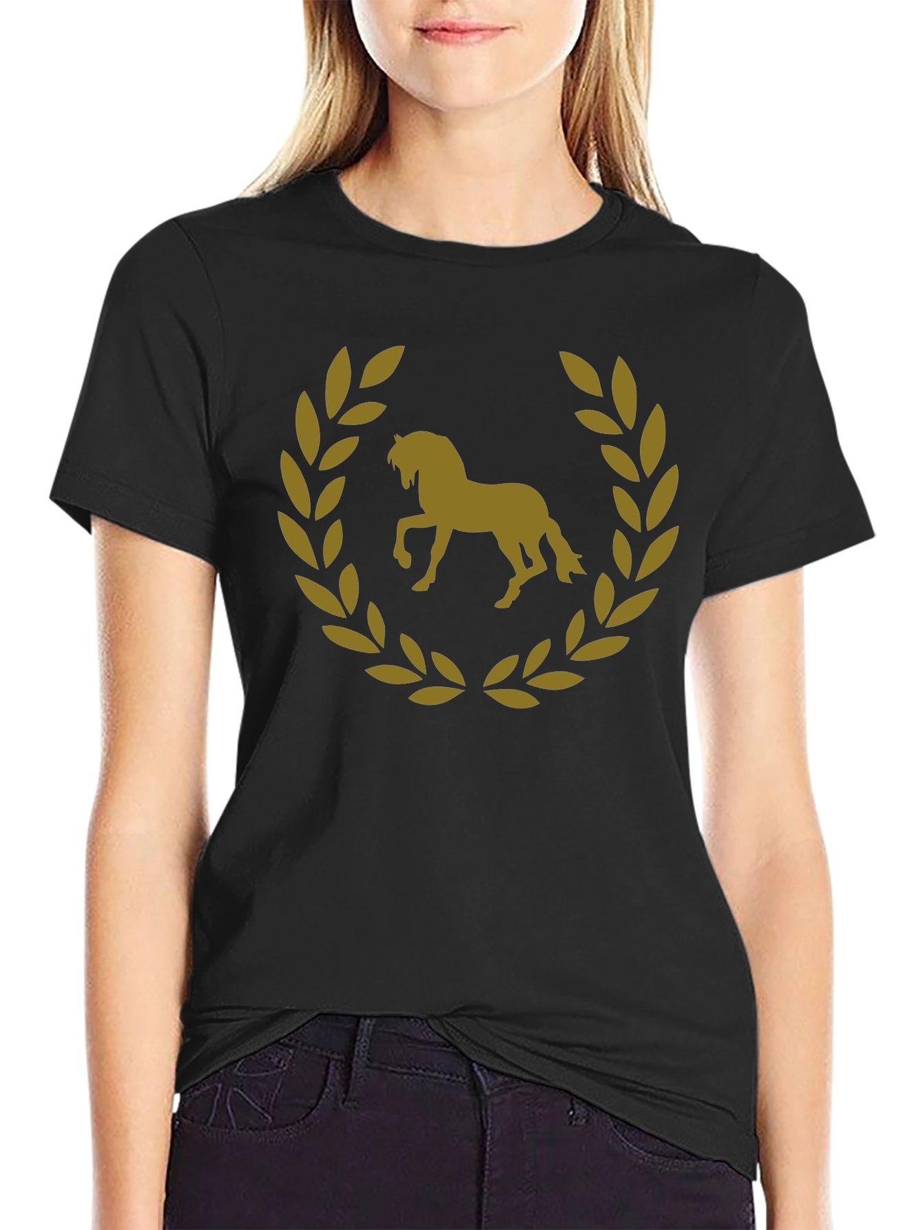Horse Laurel Wreath Graphic Tee