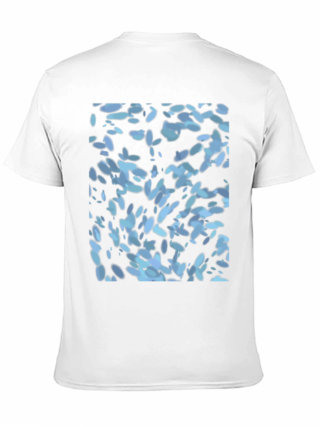 Abstract Blue Pattern Black T-Shirt