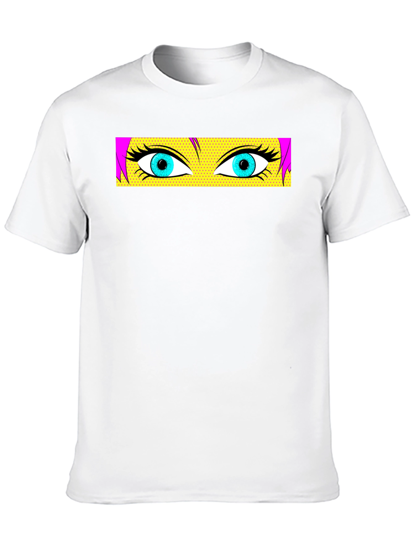 Pop Art Eyes Graphic Black T-Shirt