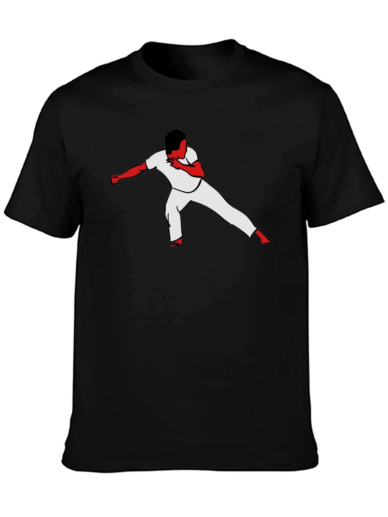 Capoeira Silhouette Black T-Shirt