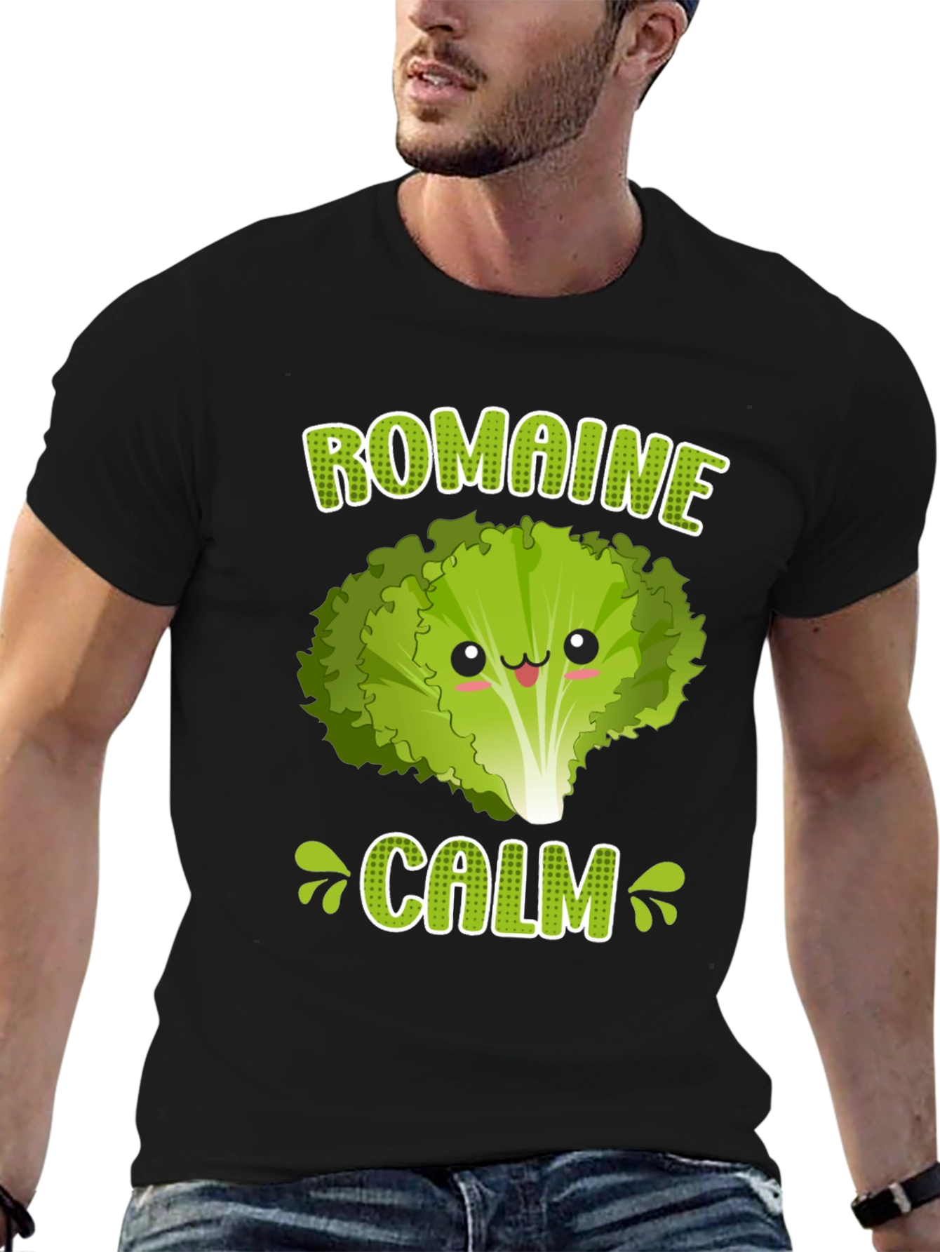 Romaine Calm T-Shirt - Funny Lettuce Pun Tee