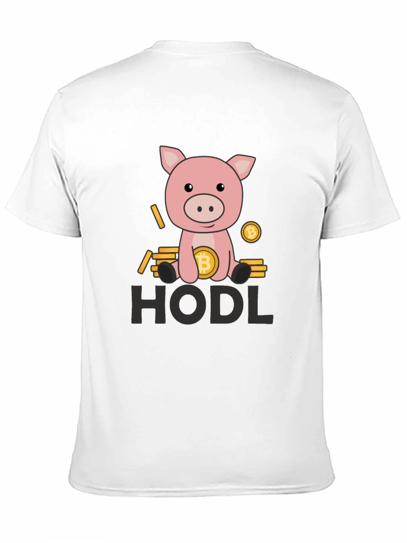 HODL Bitcoin Pig Black T-Shirt