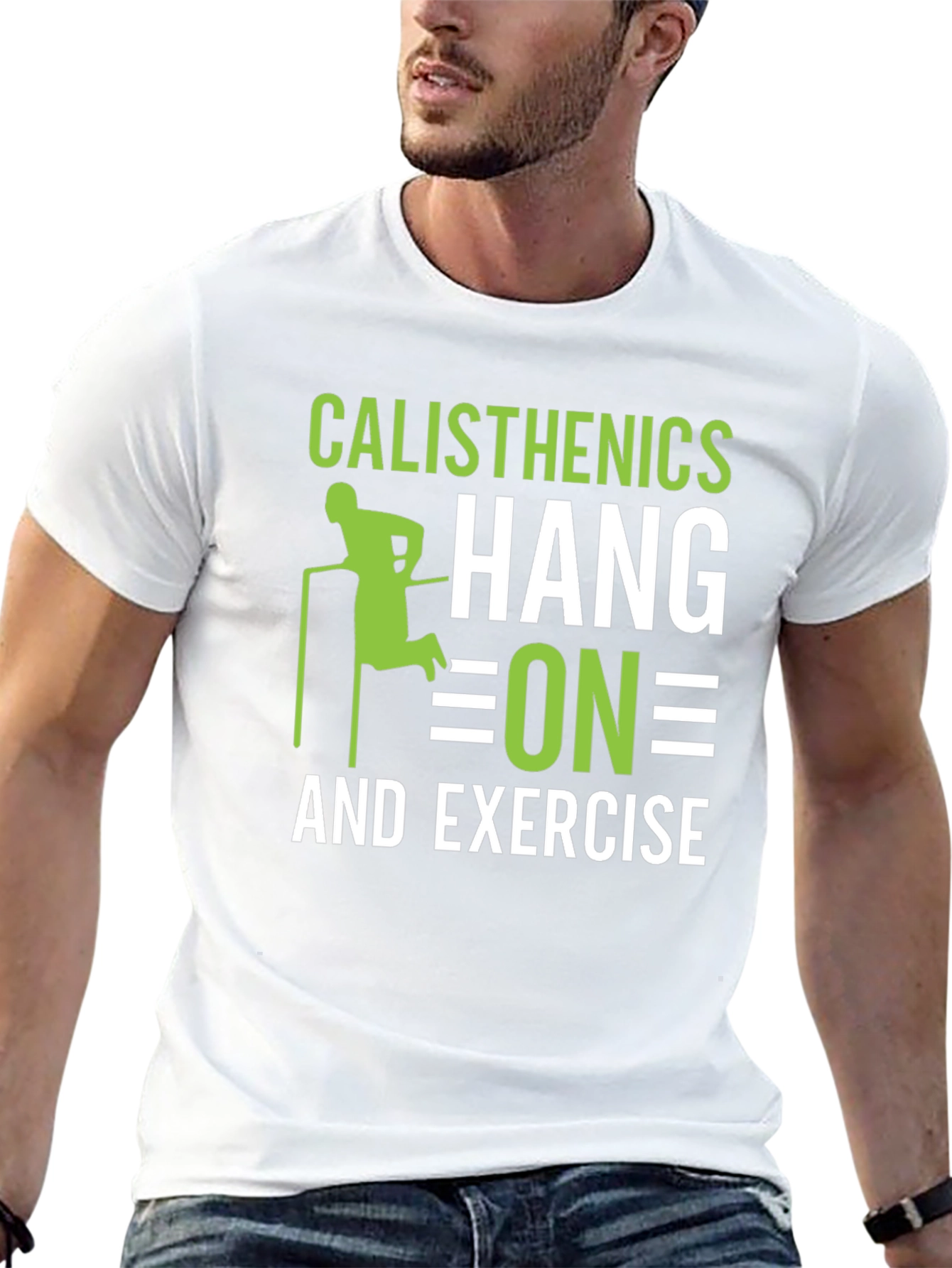 Calisthenics Hang On and Exercise Black T-Shirt
