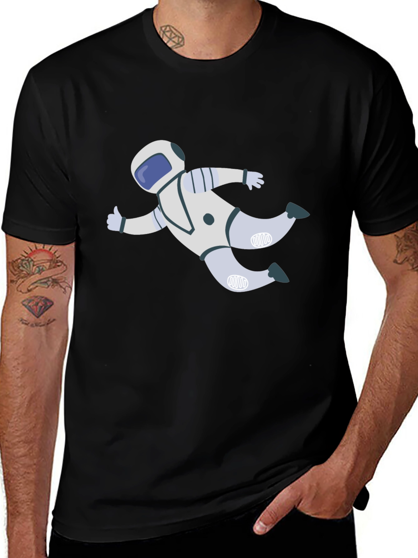 Astronaut Graphic Tee - Black Unisex T-Shirt
