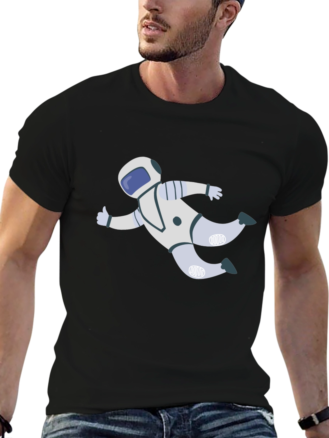Astronaut Graphic Tee - Black Unisex T-Shirt
