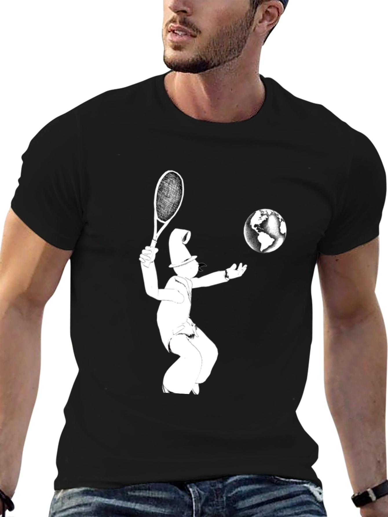 Tennis Player Earth T-Shirt