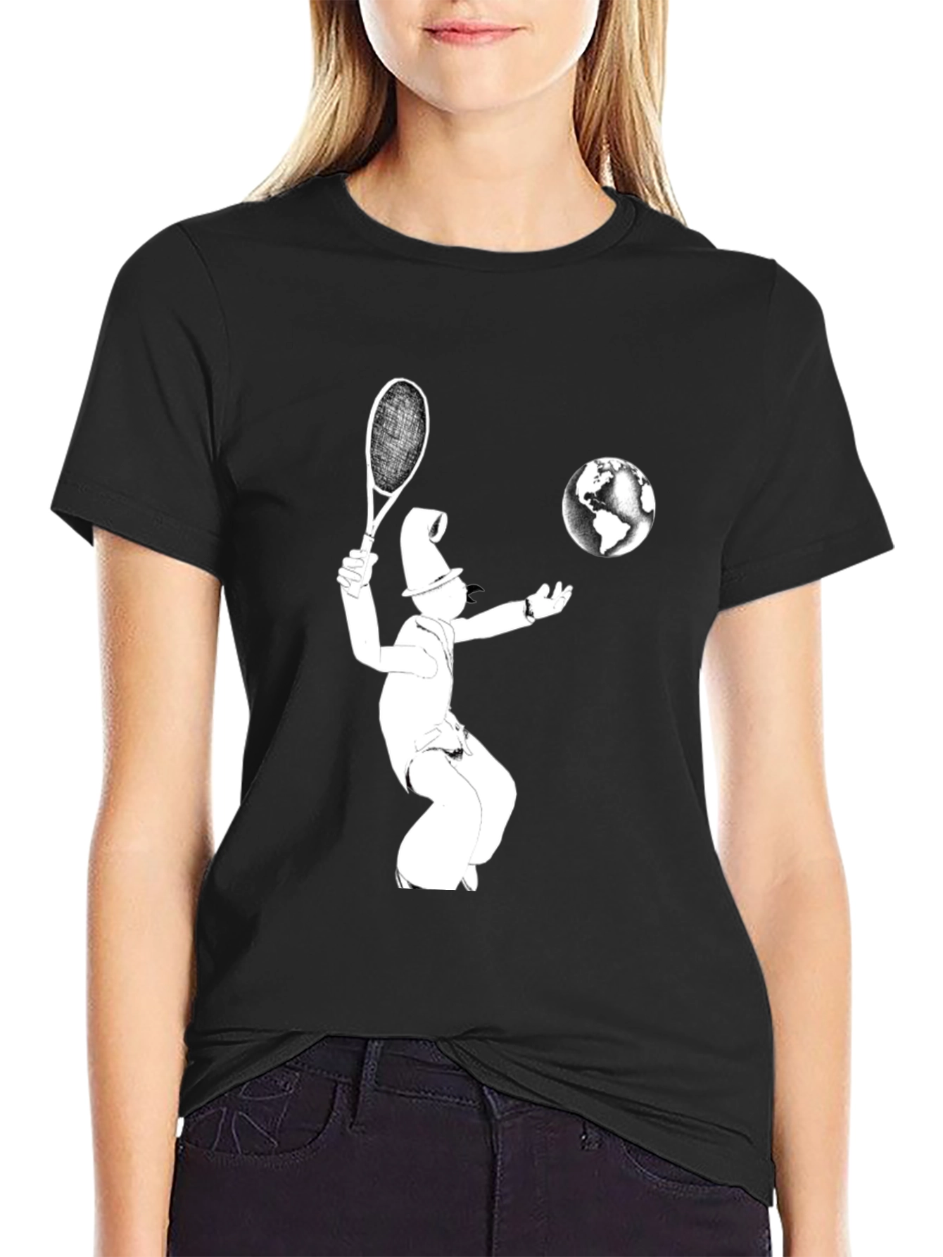 Tennis Player Earth T-Shirt