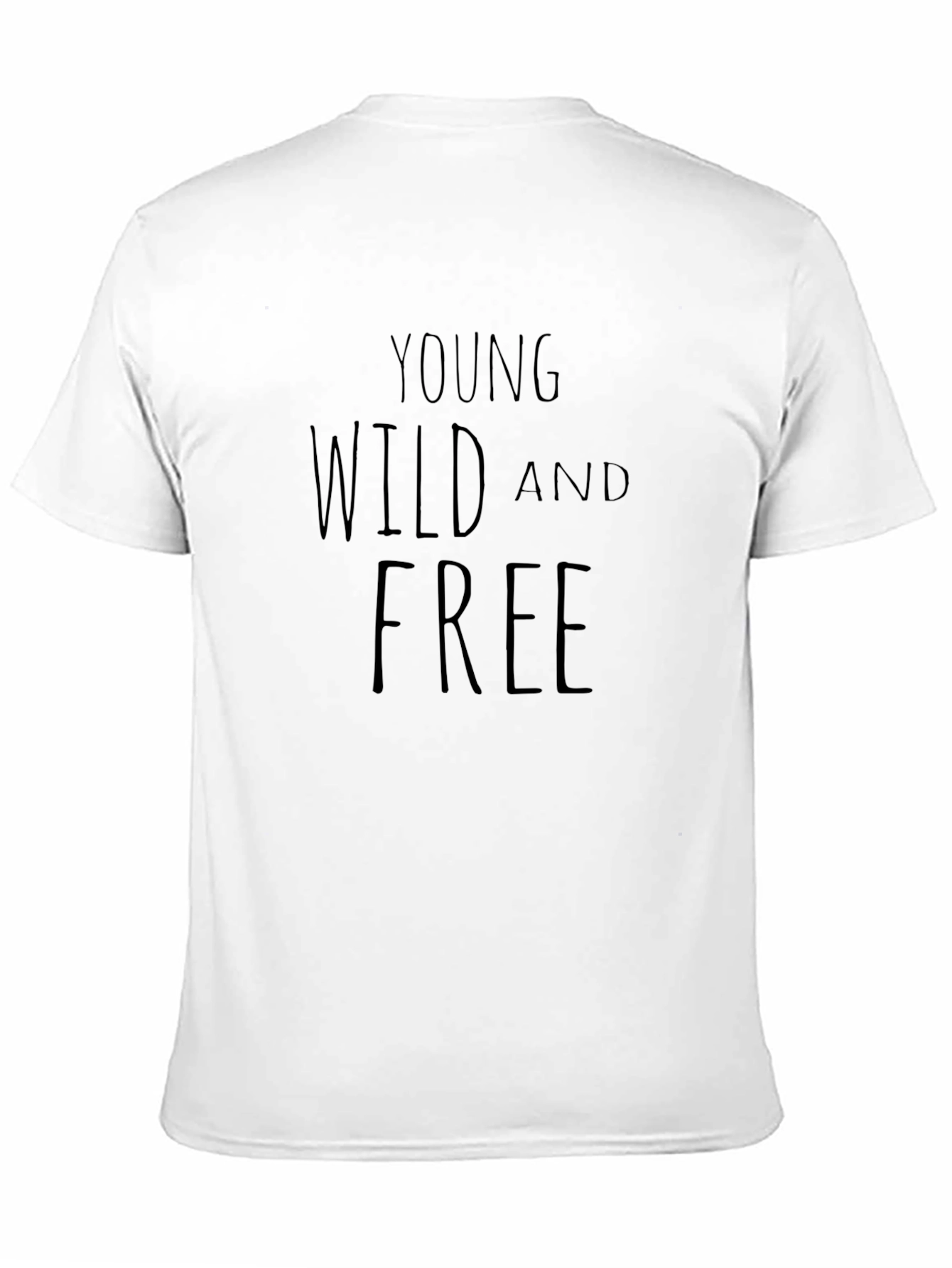 Young Wild And Free Black Graphic T-Shirt