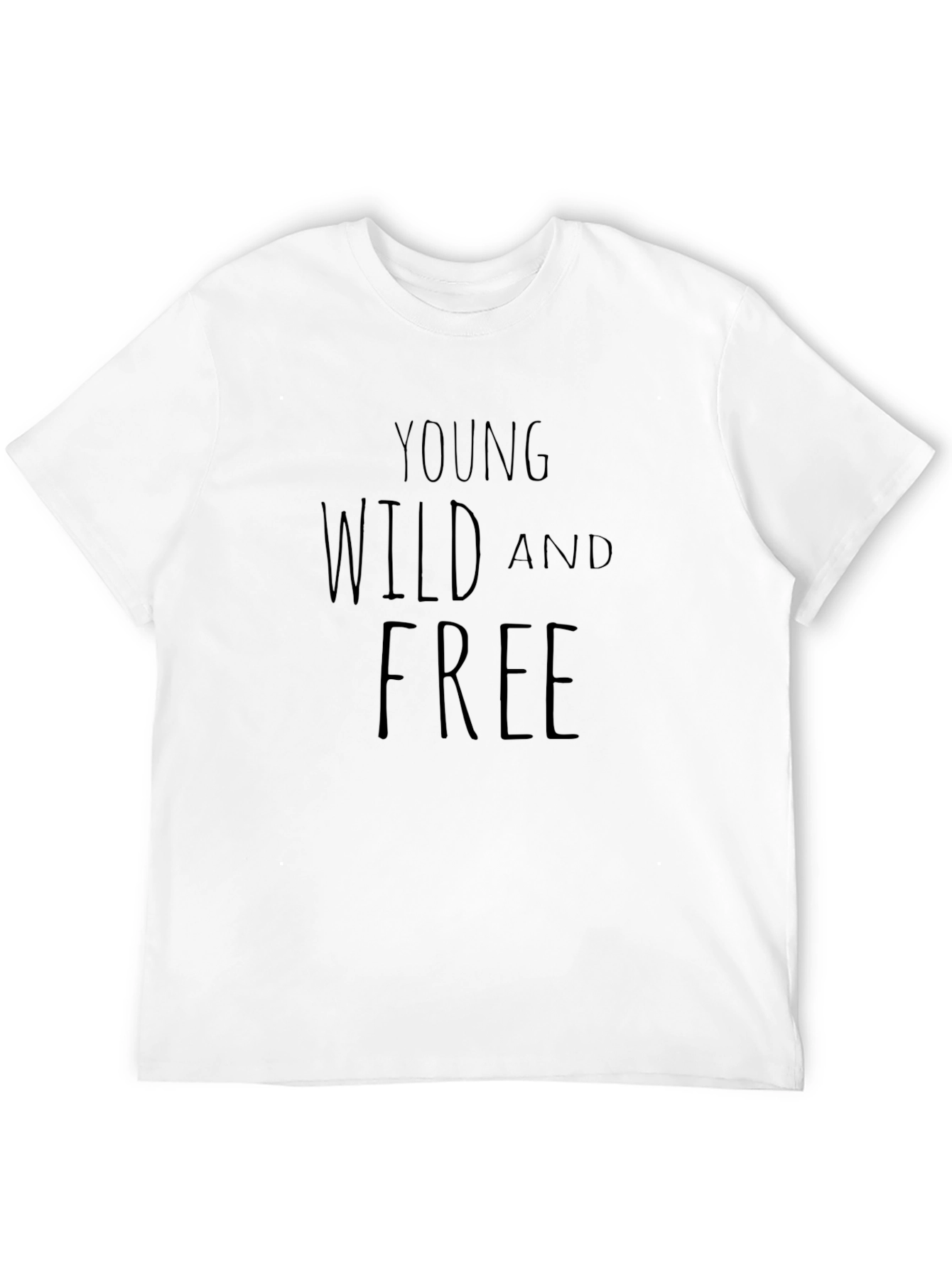 Young Wild And Free Black Graphic T-Shirt