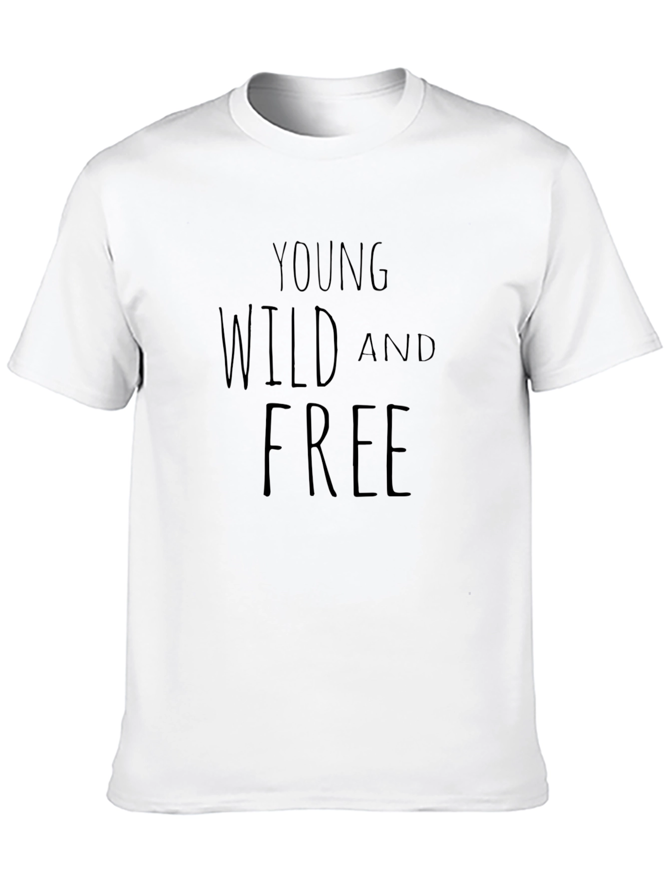 Young Wild And Free Black Graphic T-Shirt