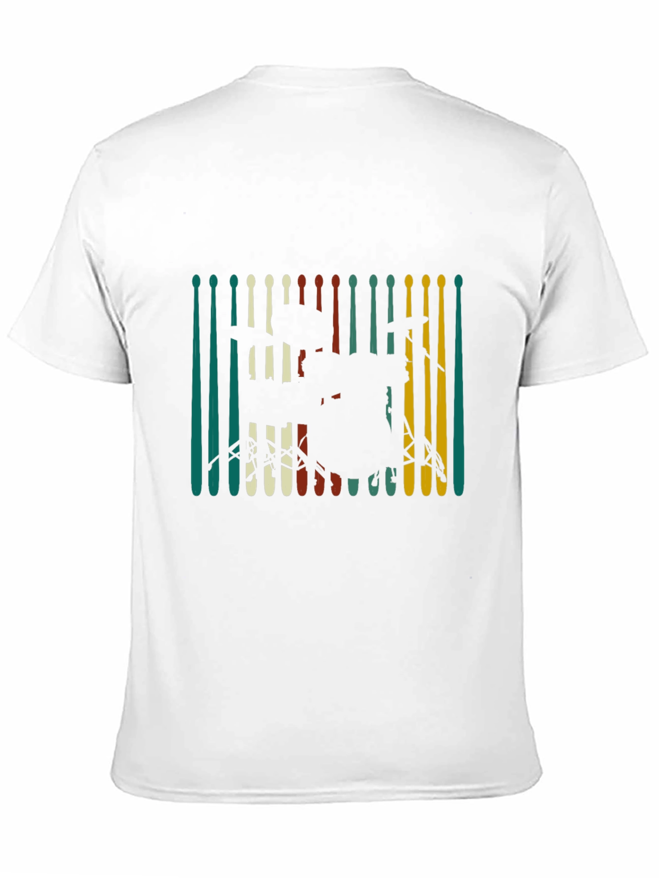 Drum Set Graphic Tee - Retro Musician T-Shirt