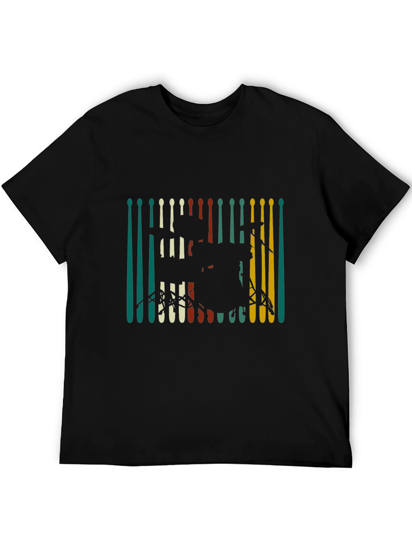 Drum Set Graphic Tee - Retro Musician T-Shirt