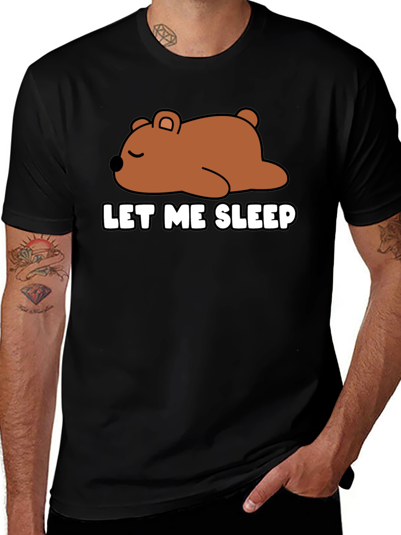 Let Me Sleep Bear Graphic T-Shirt - Unisex