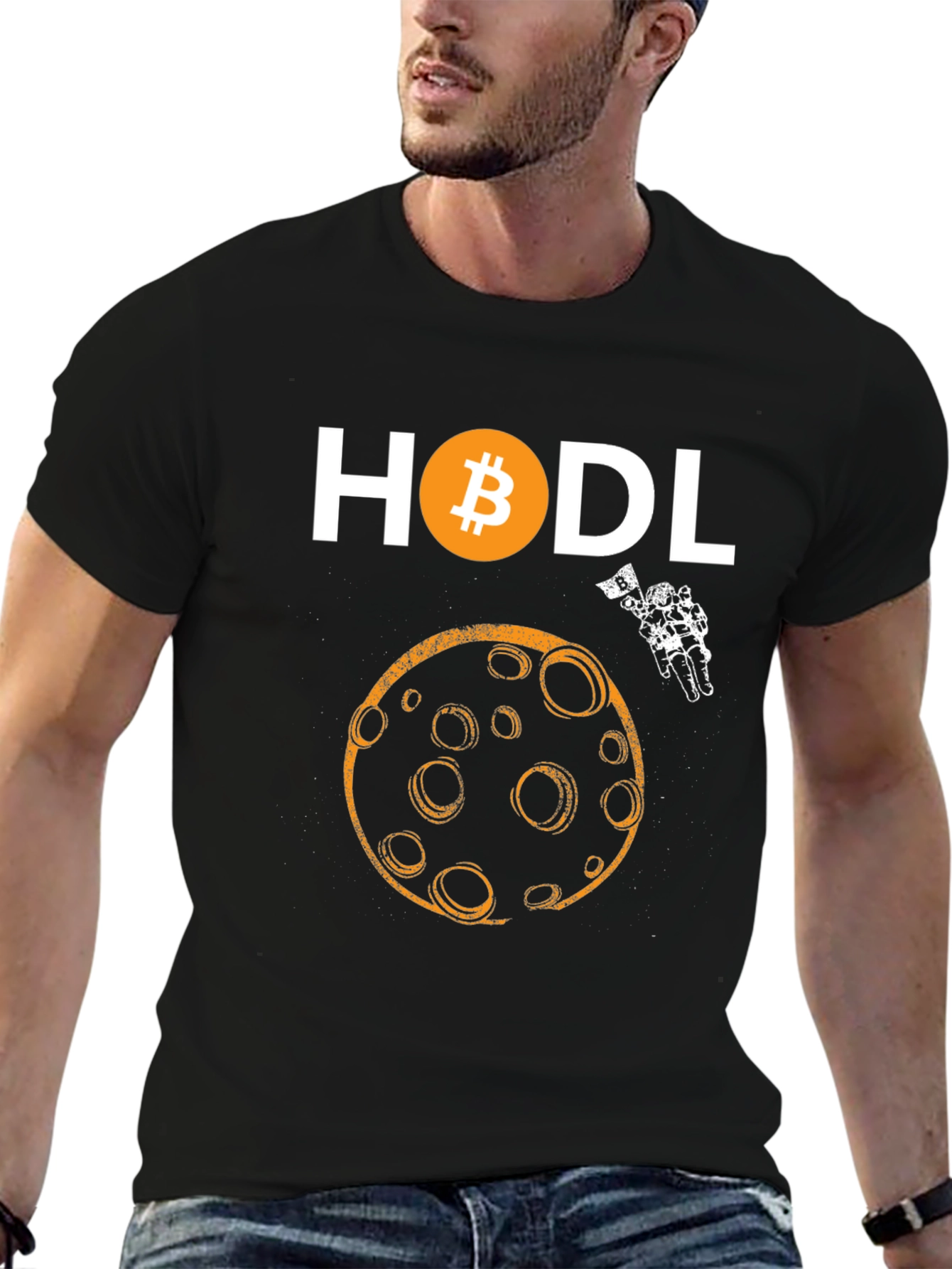 HODL Bitcoin Moon Graphic Tee